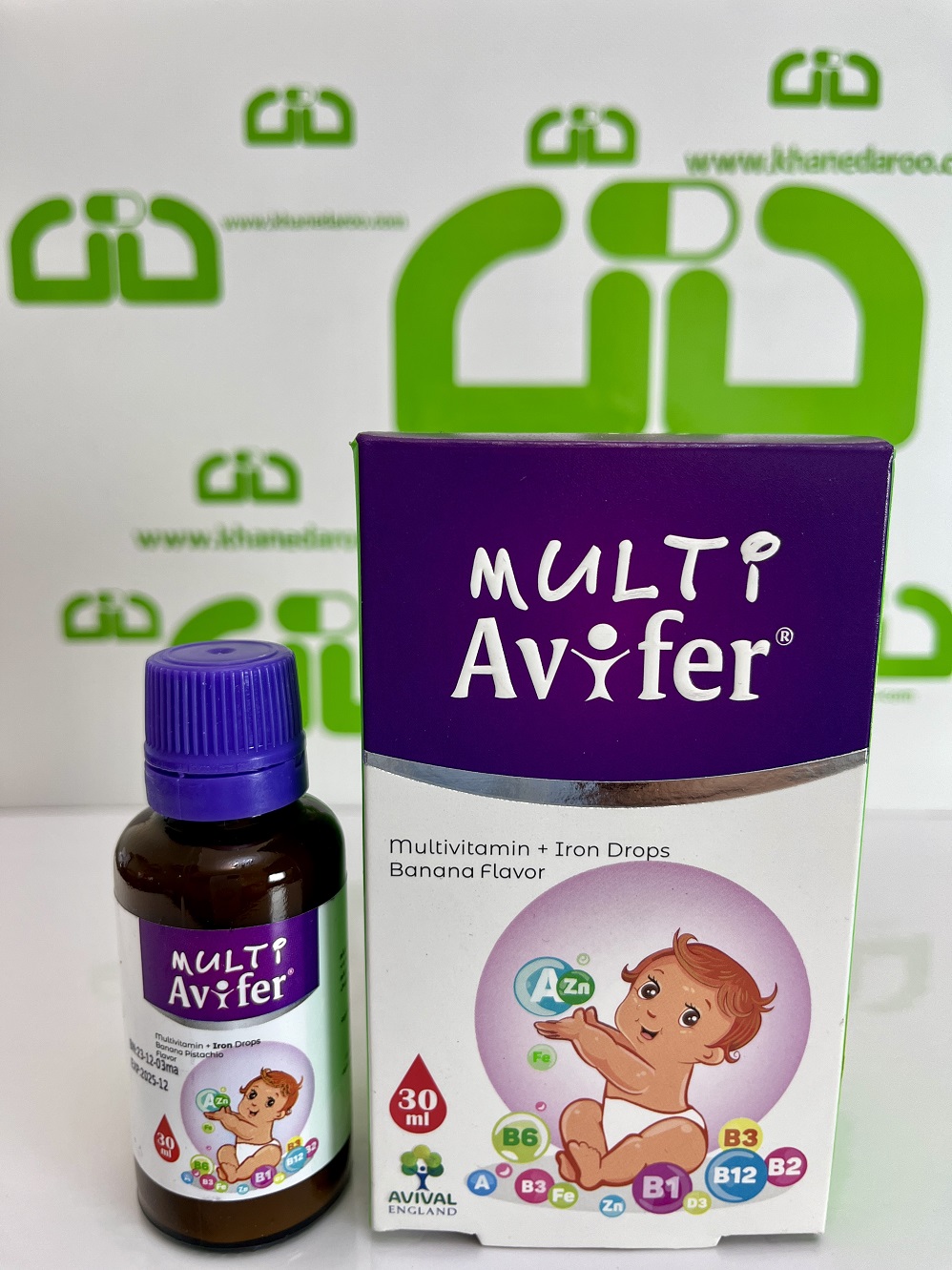 قطره آهن مولتی آویفر آویوال 30 میلی لیتری