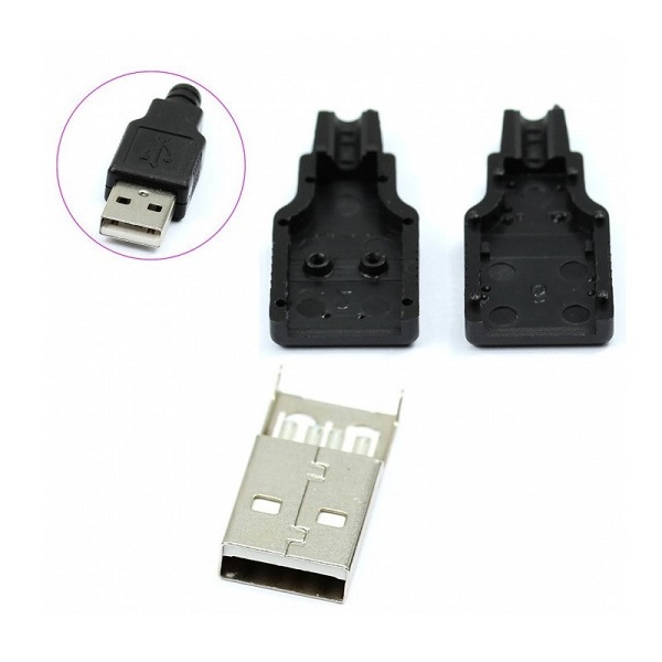 کانکتور USB 2.0 نوع A سرکابلی نر