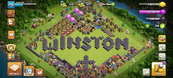 خرید اکانت مکس کلش آف کلنز تاون هال 18 لول 370 کد 32540