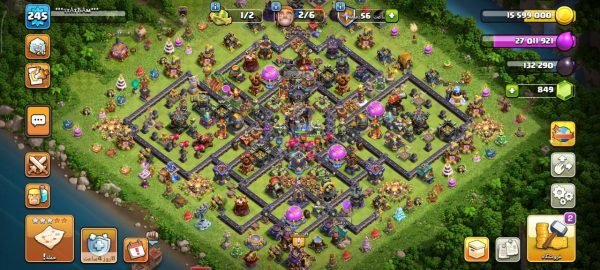 خرید اکانت مکس کلش آف کلنز تاون هال 18 لول 245 کد 51028