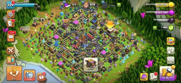 خرید اکانت مکس کلش آف کلنز تاون هال 18 لول 229 کد 74889