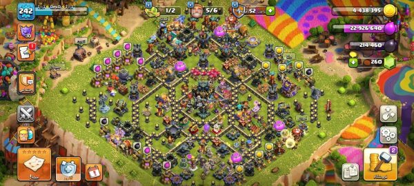 خرید اکانت مکس کلش آف کلنز تاون هال 17 لول 242 کد 47076