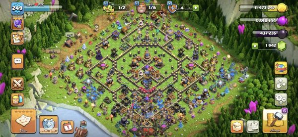 خرید اکانت مکس کلش آف کلنز تاون هال 18 لول 249 کد 05958