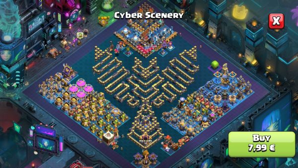 خرید اکانت مکس کلش آف کلنز تاون هال 18 لول 260 کد 91006