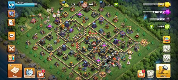 خرید اکانت مکس کلش آف کلنز تاون هال 17 لول 179 کد 62298