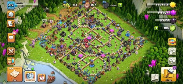 خرید اکانت مکس کلش آف کلنز تاون هال 18 لول 215 کد 29001