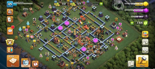 خرید اکانت مکس کلش آف کلنز تاون هال 14 لول 125 کد 77277