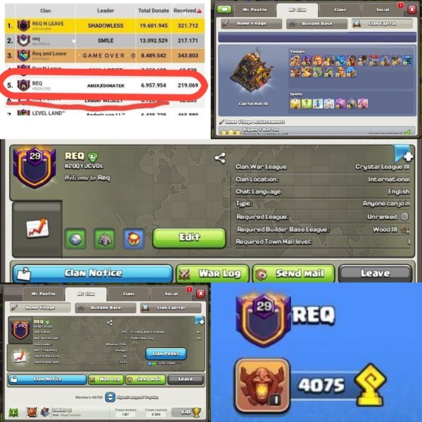 خرید کلن کلش آف کلنز لول 29 لیگ کریستال کد 04809