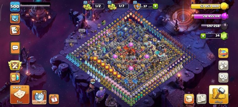 خرید اکانت مکس کلش آف کلنز تاون هال 18 لول 500 کد 51485