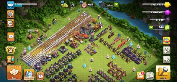خرید اکانت مکس کلش آف کلنز تاون هال 15 لول 188 کد 38213
