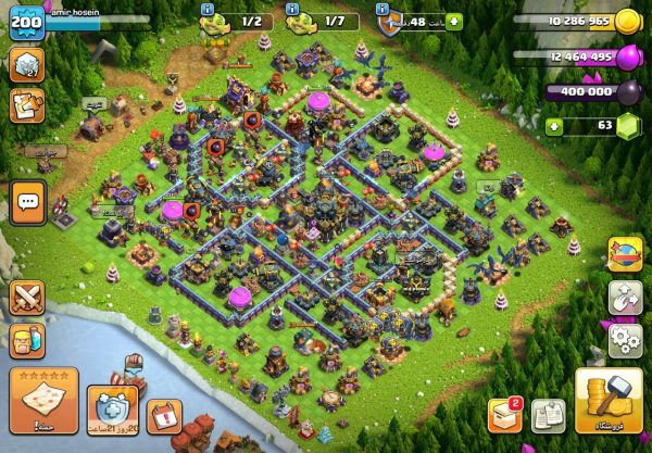 خرید اکانت مکس کلش آف کلنز تاون هال 17 لول 200 کد 33478