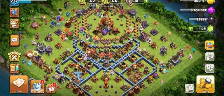 خرید اکانت مکس کلش آف کلنز تاون هال 16 لول 237 کد 81010