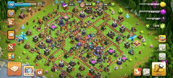 خرید اکانت مکس کلش آف کلنز تاون هال 15 لول 130 کد 49705