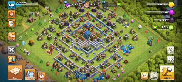 خرید اکانت مکس کلش آف کلنز تاون هال 12 لول 138 کد 06999