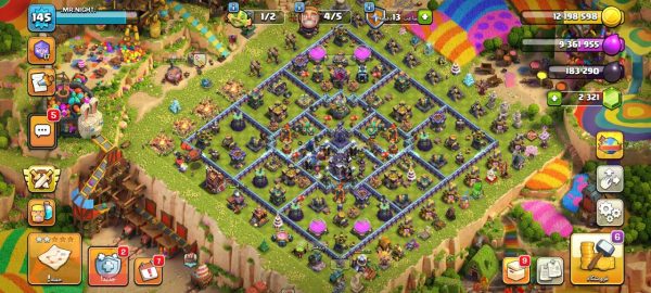 خرید اکانت مکس کلش آف کلنز تاون هال 15 لول 145 کد 07974
