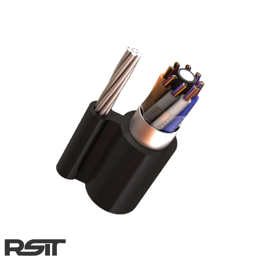 کابل فیبر نوری 6 کور مهاردار هوایی شهید قندی OSSAC/SJ-JF