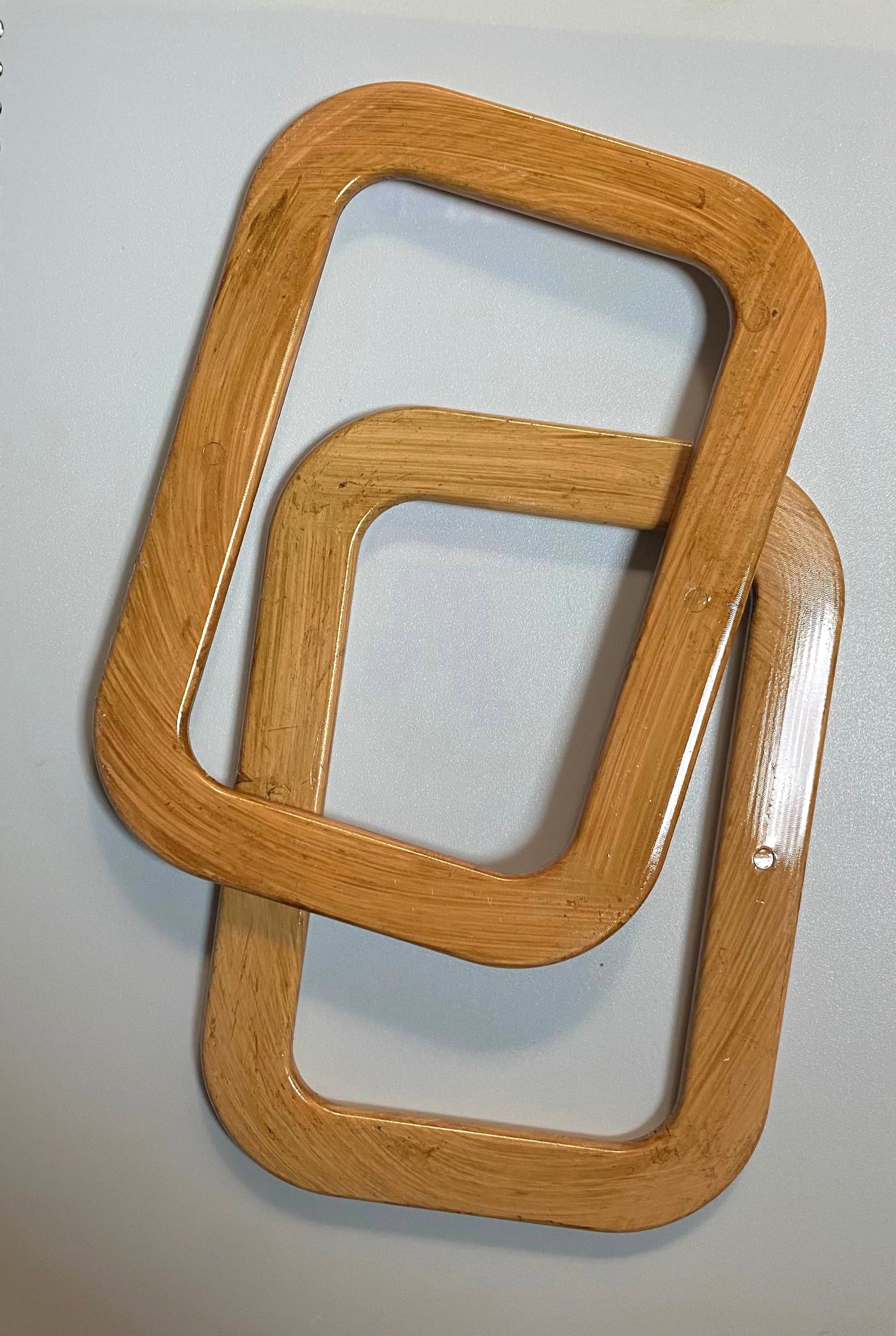 دسته چوبی طرح مربعی جفت (۲عددی)