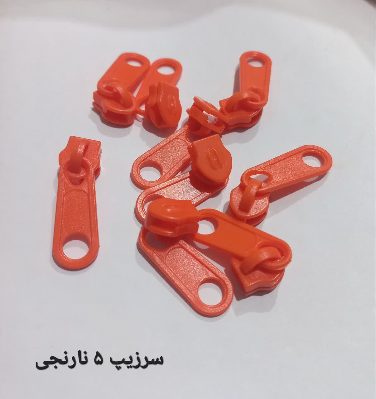سرزیپ ۵ پلاستیکی نارنجی