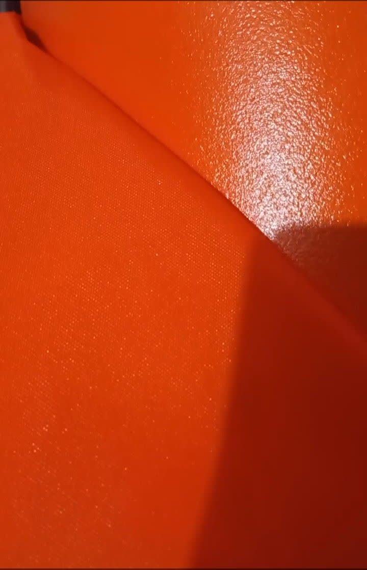 پارچه ریپس پشت ساتن ساده نارنجی